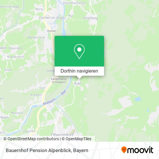 Bauernhof Pension Alpenblick Karte