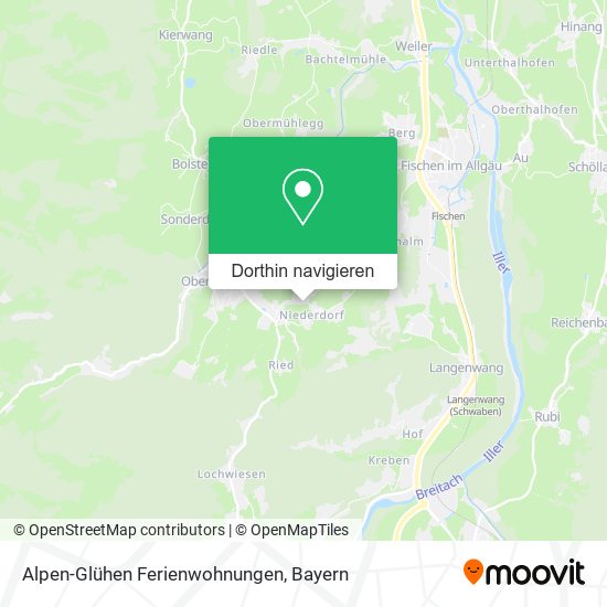 Alpen-Glühen Ferienwohnungen Karte
