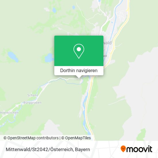 Mittenwald/St2042/Österreich Karte