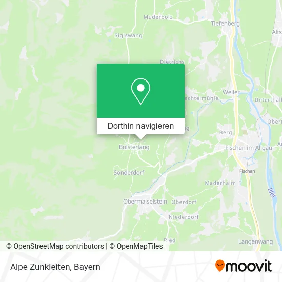 Alpe Zunkleiten Karte