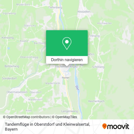 Tandemflüge in Oberstdorf und Kleinwalsertal Karte