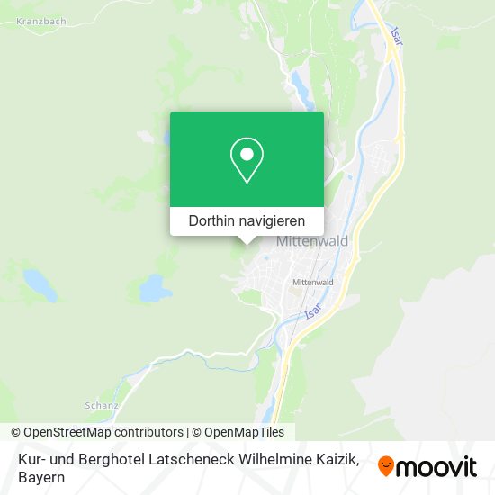 Kur- und Berghotel Latscheneck Wilhelmine Kaizik Karte