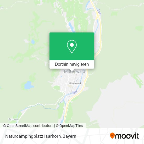 Naturcampingplatz Isarhorn Karte