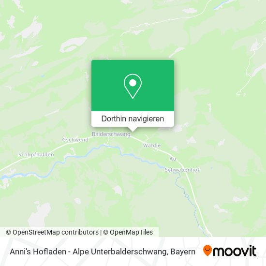 Anni's Hofladen - Alpe Unterbalderschwang Karte