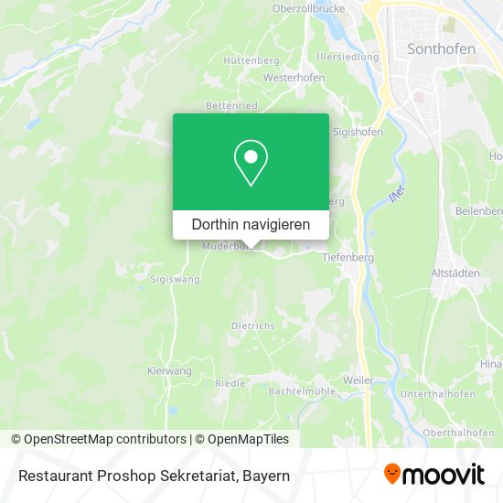 Restaurant Proshop Sekretariat Karte