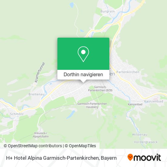 H+ Hotel Alpina Garmisch-Partenkirchen Karte