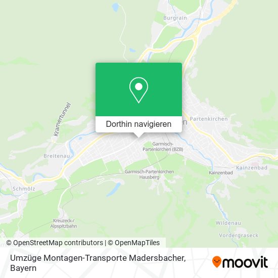 Umzüge Montagen-Transporte Madersbacher Karte