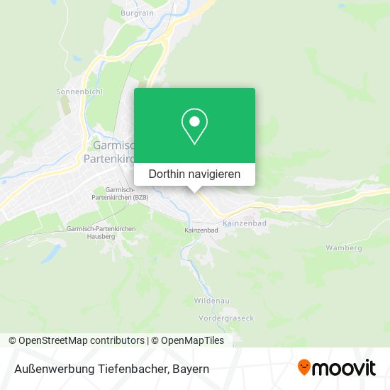 Außenwerbung Tiefenbacher Karte