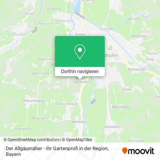 Der Allgäumäher - Ihr Gartenprofi in der Region Karte