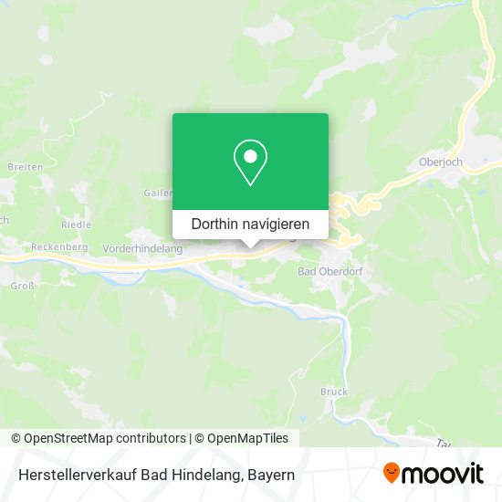 Herstellerverkauf Bad Hindelang Karte