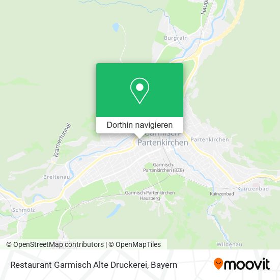 Restaurant Garmisch Alte Druckerei Karte