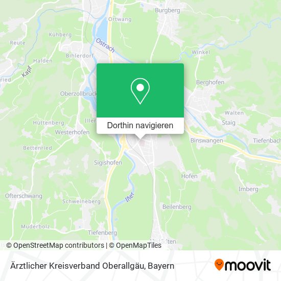 Ärztlicher Kreisverband Oberallgäu Karte