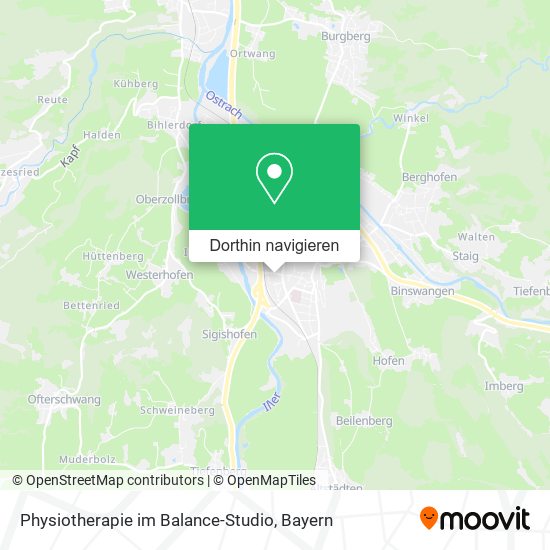 Physiotherapie im Balance-Studio Karte