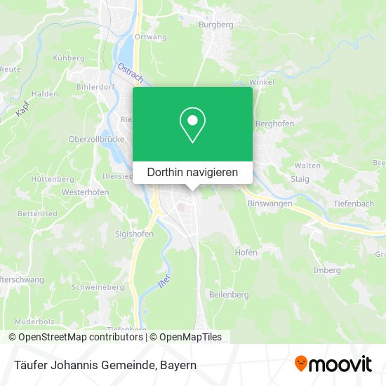 Täufer Johannis Gemeinde Karte