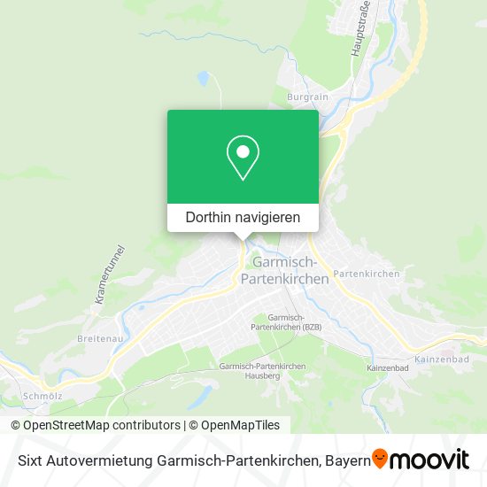 Sixt Autovermietung Garmisch-Partenkirchen Karte