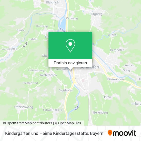 Kindergärten und Heime Kindertagesstätte Karte