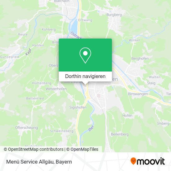 Menü Service Allgäu Karte