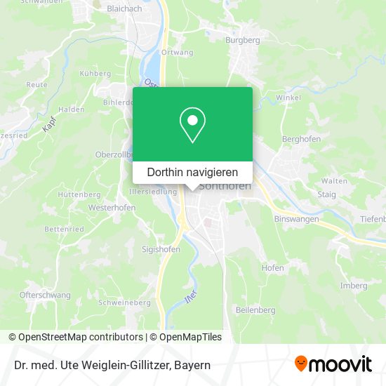 Dr. med. Ute Weiglein-Gillitzer Karte