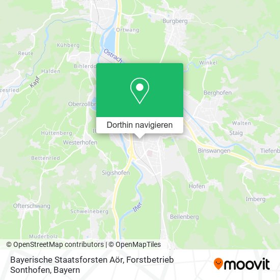 Bayerische Staatsforsten Aör, Forstbetrieb Sonthofen Karte