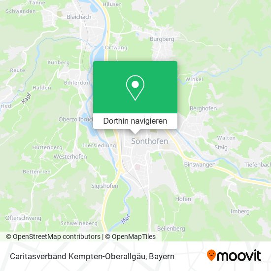 Caritasverband Kempten-Oberallgäu Karte