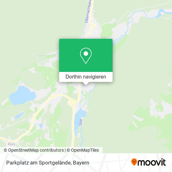 Parkplatz am Sportgelände Karte