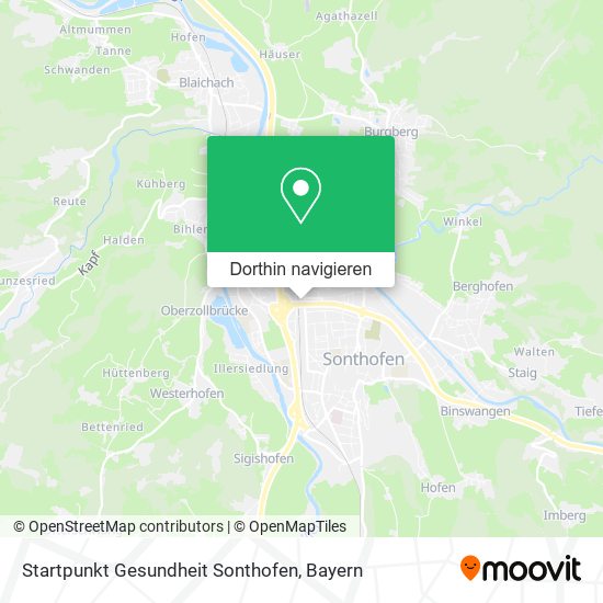 Startpunkt Gesundheit Sonthofen Karte