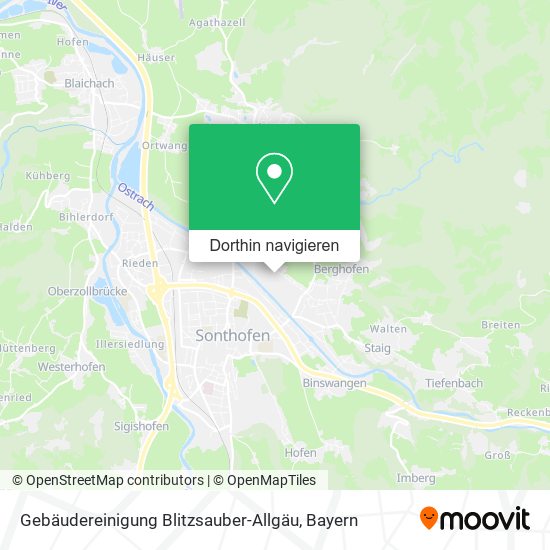 Gebäudereinigung Blitzsauber-Allgäu Karte