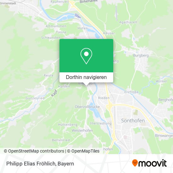Philipp Elias Fröhlich Karte