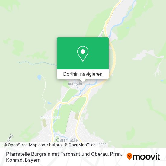 Pfarrstelle Burgrain mit Farchant und Oberau, Pfrin. Konrad Karte