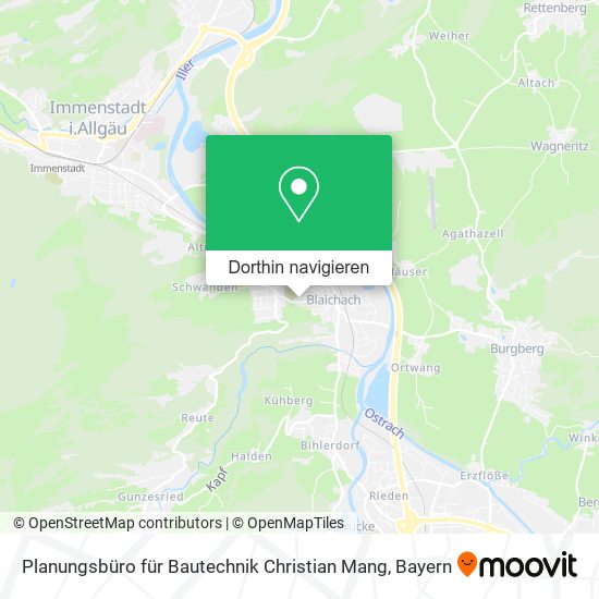 Planungsbüro für Bautechnik Christian Mang Karte