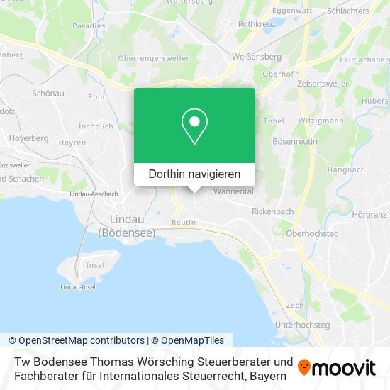 Tw Bodensee Thomas Wörsching Steuerberater und Fachberater für Internationales Steuerrecht Karte