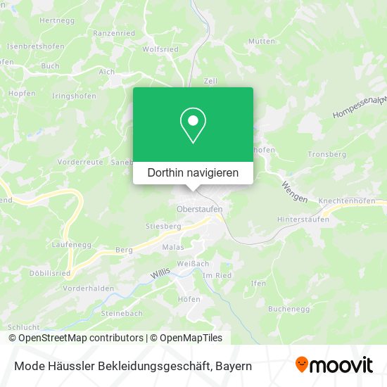 Mode Häussler Bekleidungsgeschäft Karte