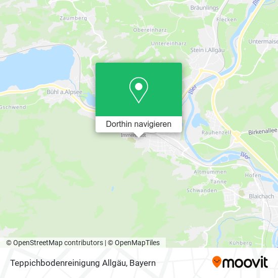 Teppichbodenreinigung Allgäu Karte