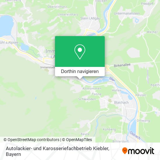Autolackier- und Karosseriefachbetrieb Kiebler Karte
