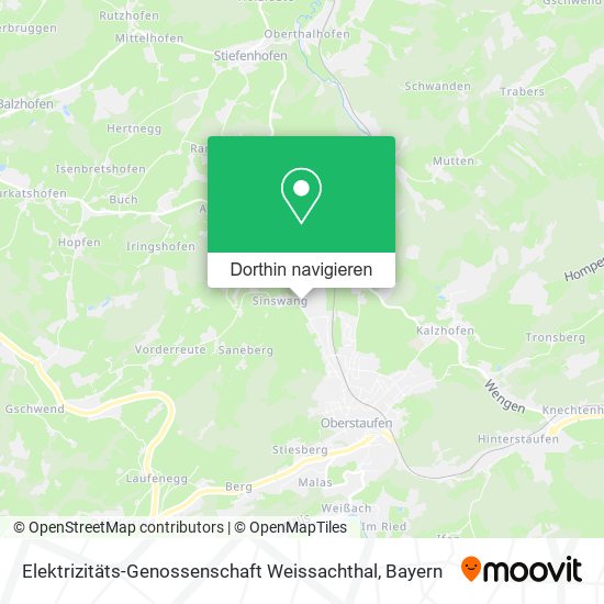 Elektrizitäts-Genossenschaft Weissachthal Karte