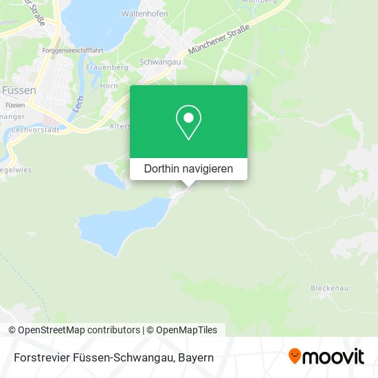 Forstrevier Füssen-Schwangau Karte
