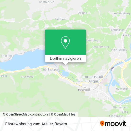 Gästewohnung zum Atelier Karte