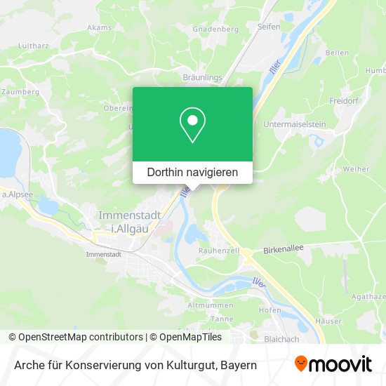 Arche für Konservierung von Kulturgut Karte