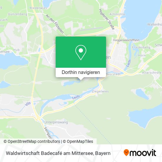 Waldwirtschaft Badecafé am Mittersee Karte