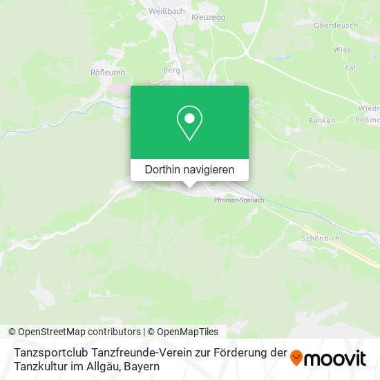 Tanzsportclub Tanzfreunde-Verein zur Förderung der Tanzkultur im Allgäu Karte