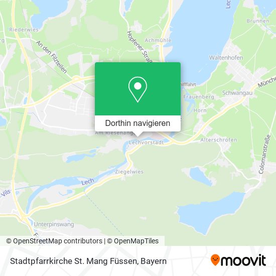 Stadtpfarrkirche St. Mang Füssen Karte