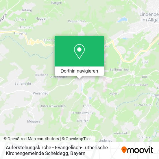 Auferstehungskirche - Evangelisch-Lutherische Kirchengemeinde Scheidegg Karte