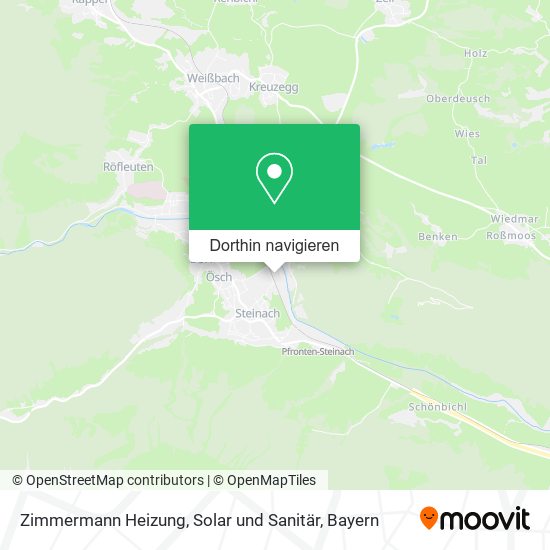 Zimmermann Heizung, Solar und Sanitär Karte