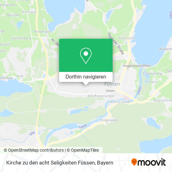 Kirche zu den acht Seligkeiten Füssen Karte