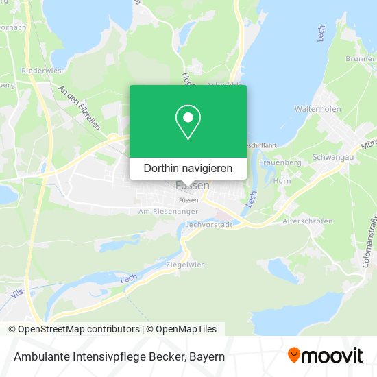 Ambulante Intensivpflege Becker Karte