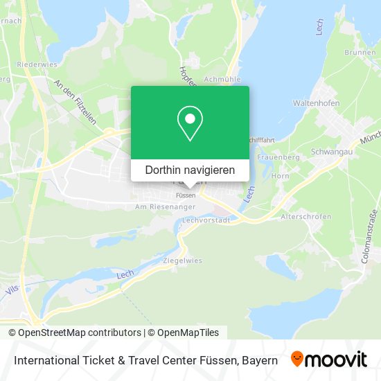International Ticket & Travel Center Füssen Karte