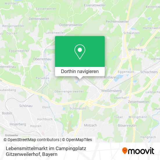 Lebensmittelmarkt im Campingplatz Gitzenweilerhof Karte