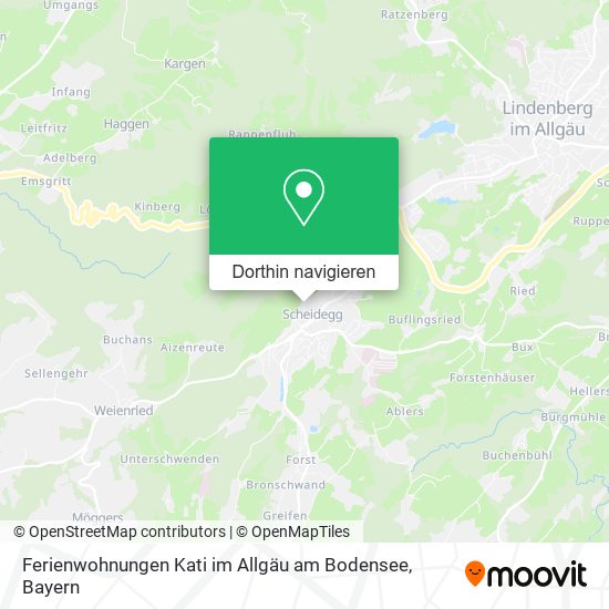 Ferienwohnungen Kati im Allgäu am Bodensee Karte