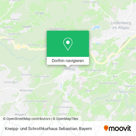 Kneipp- und Schrothkurhaus Sebastian Karte