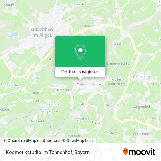 Kosmetikstudio im Tannenhof Karte